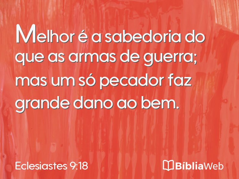 Eclesiastes 9:18 em imagem para compartilhar