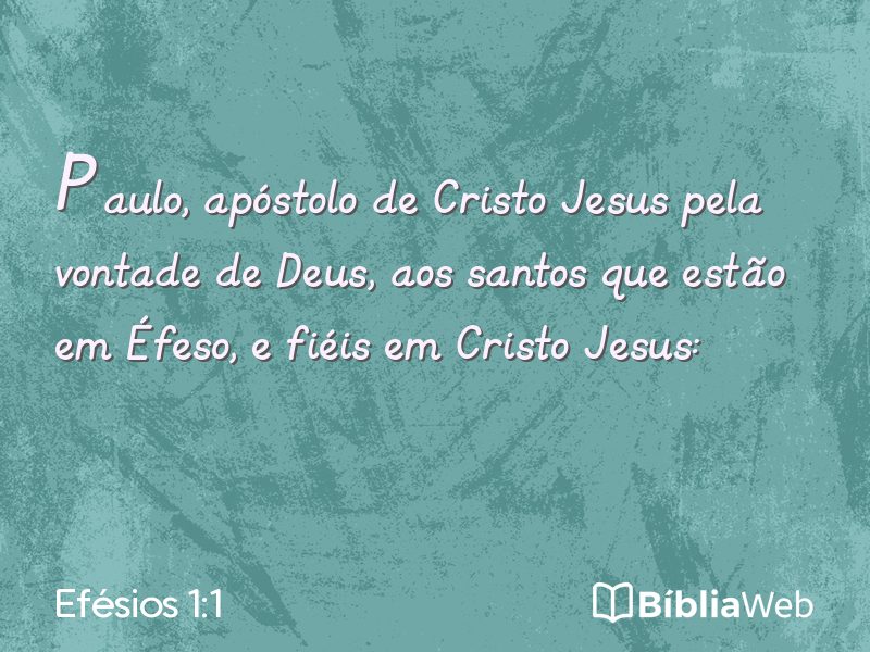 Efésios 1:1 em imagem para compartilhar