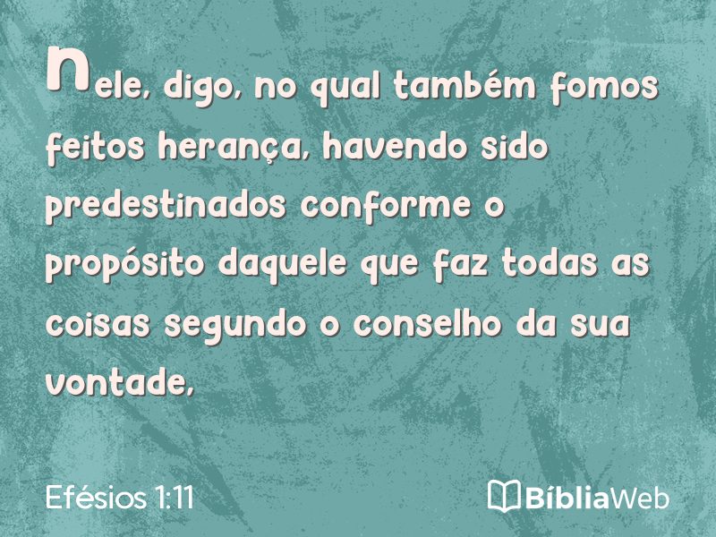 Efésios 1:11 em imagem para compartilhar