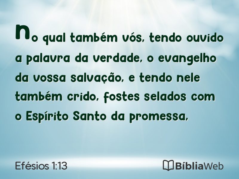 Efésios 1:13 em imagem para compartilhar