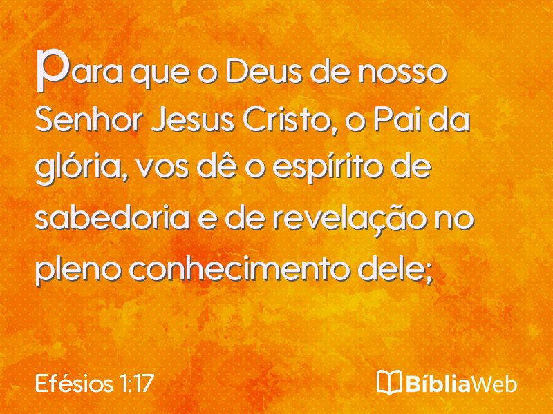 Efésios 1:17 em imagem para compartilhar