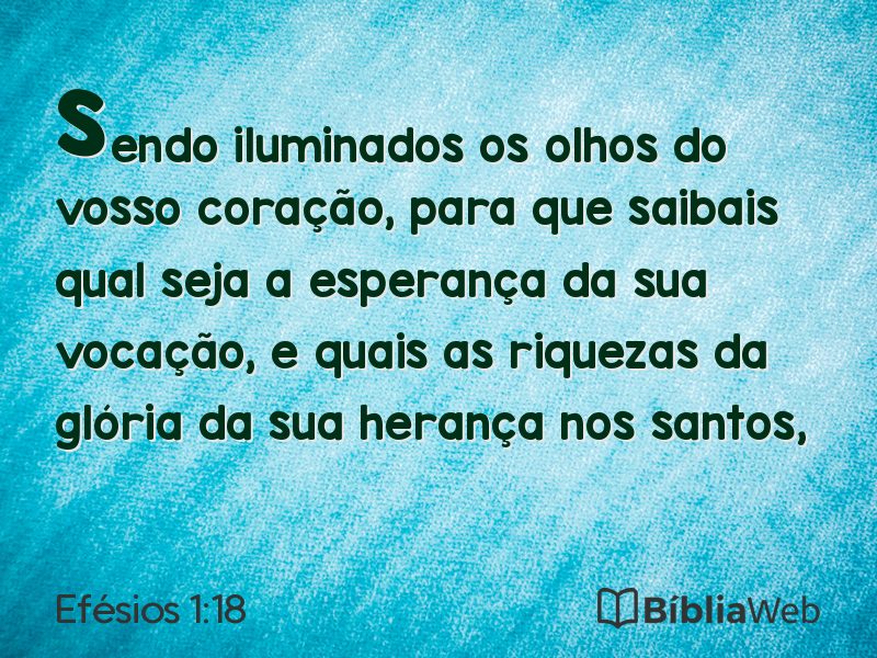 Efésios 1:18 em imagem para compartilhar