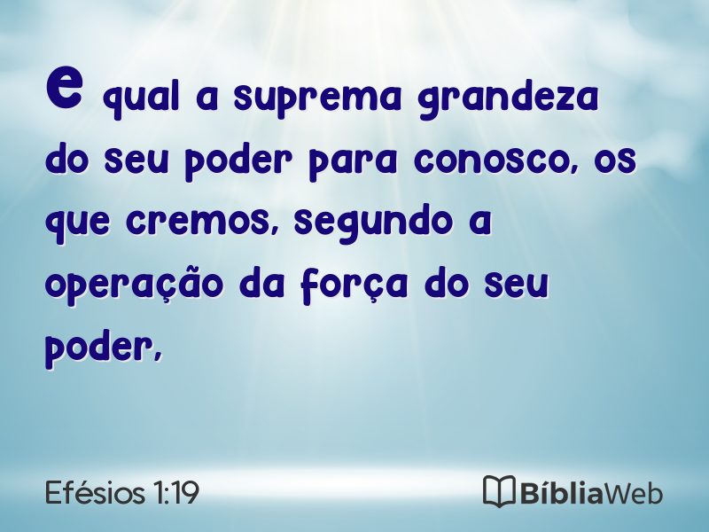 Efésios 1:19 em imagem para compartilhar
