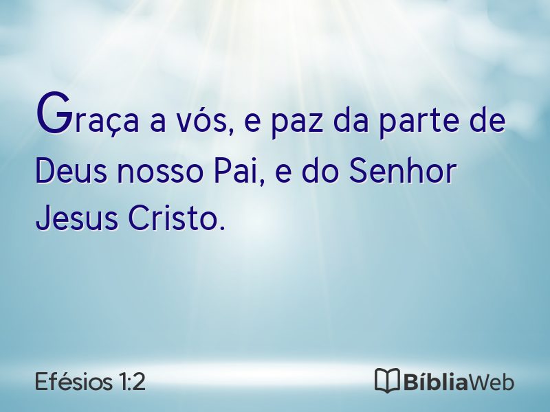 Efésios 1:2 em imagem para compartilhar