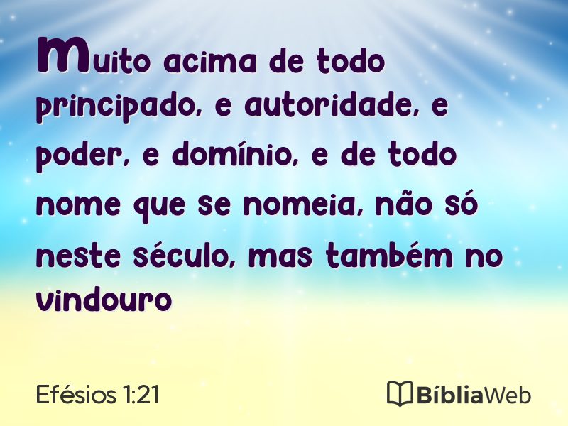 Efésios 1:21 em imagem para compartilhar
