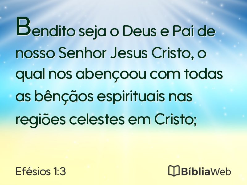 Efésios 1:3 em imagem para compartilhar