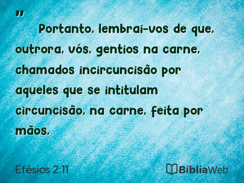 Efésios 2:11 em imagem para compartilhar