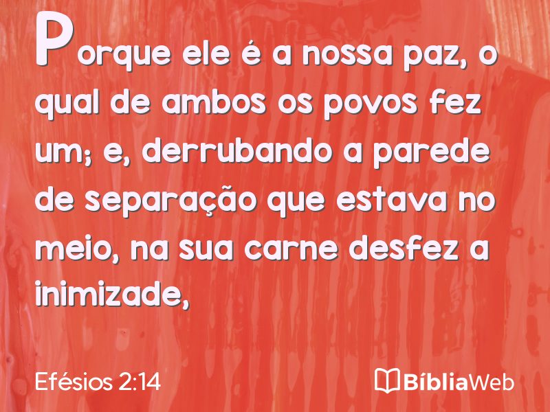 Efésios 2:14 em imagem para compartilhar