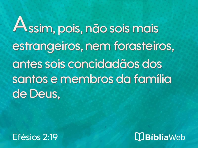 Efésios 2:19 em imagem para compartilhar