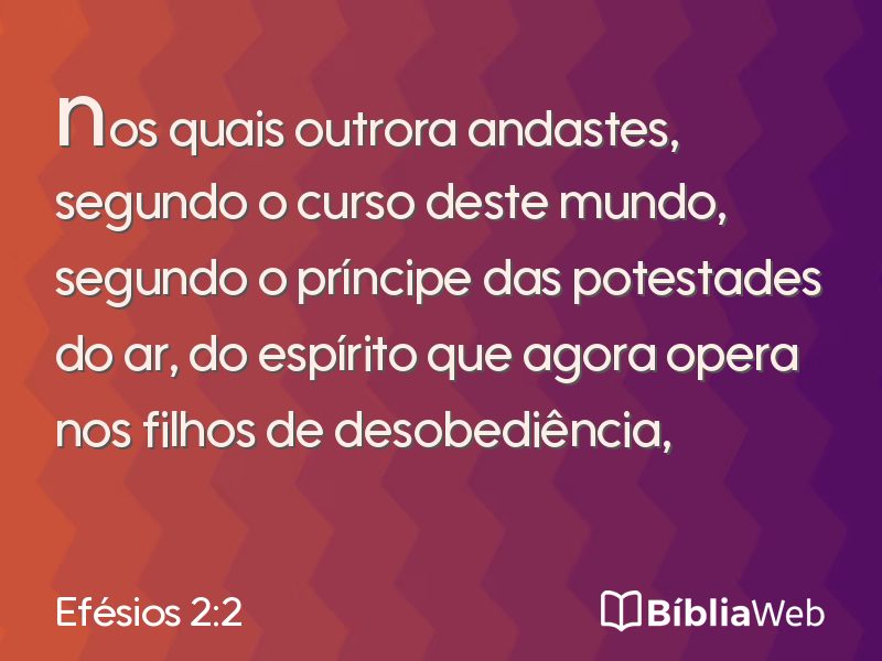 Efésios 2:2 em imagem para compartilhar