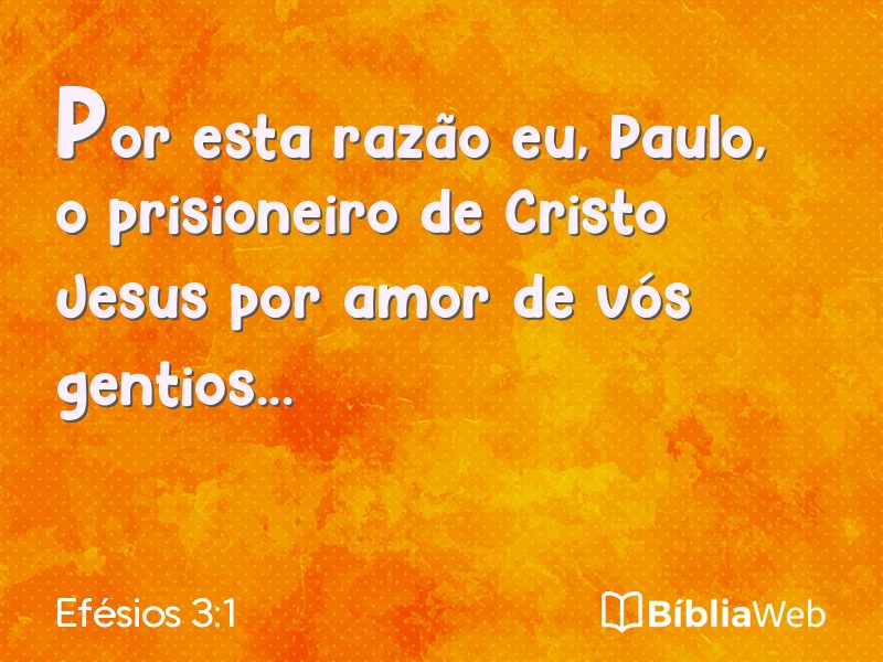 Efésios 3:1 em imagem para compartilhar