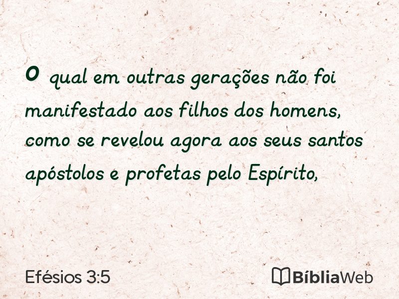 Efésios 3:5 em imagem para compartilhar