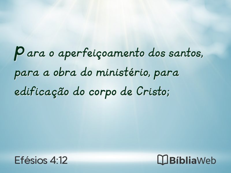 Efésios 4:12 em imagem para compartilhar
