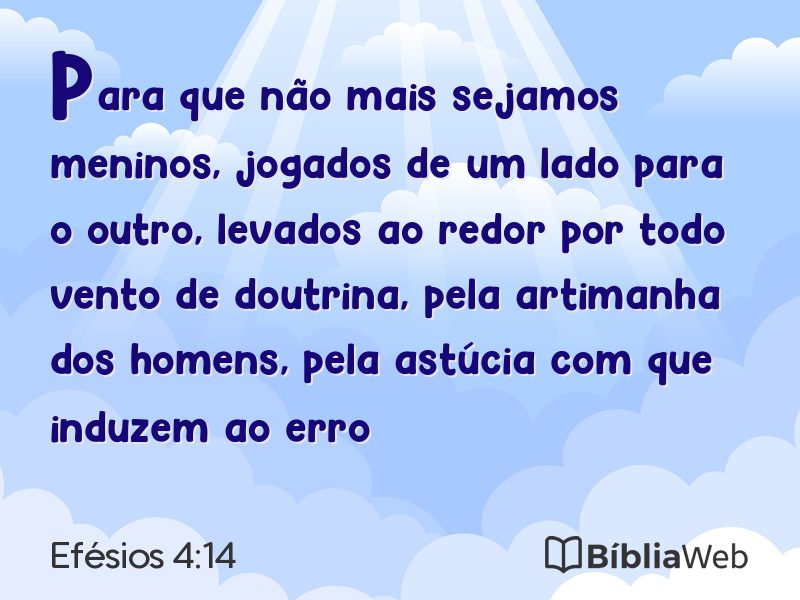 Efésios 4:14 em imagem para compartilhar