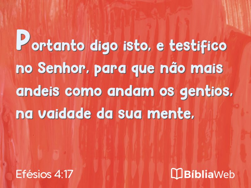 Efésios 4:17 em imagem para compartilhar