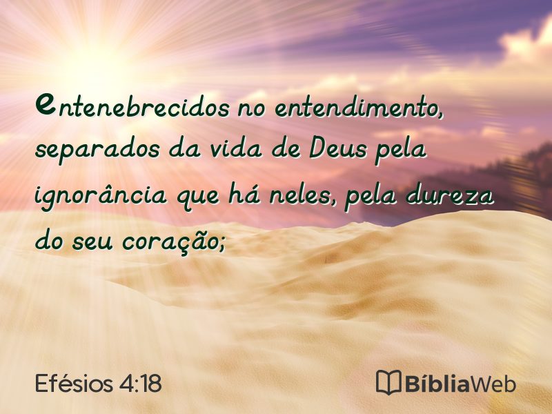 Efésios 4:18 em imagem para compartilhar