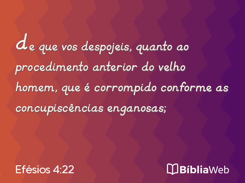 Efésios 4:22 em imagem para compartilhar