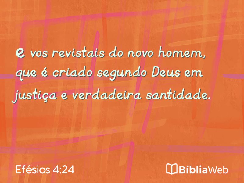 Efésios 4:24 em imagem para compartilhar
