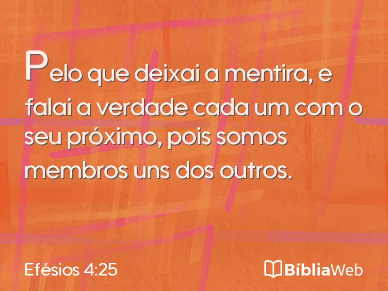 Efésios 4:25 em imagem para compartilhar