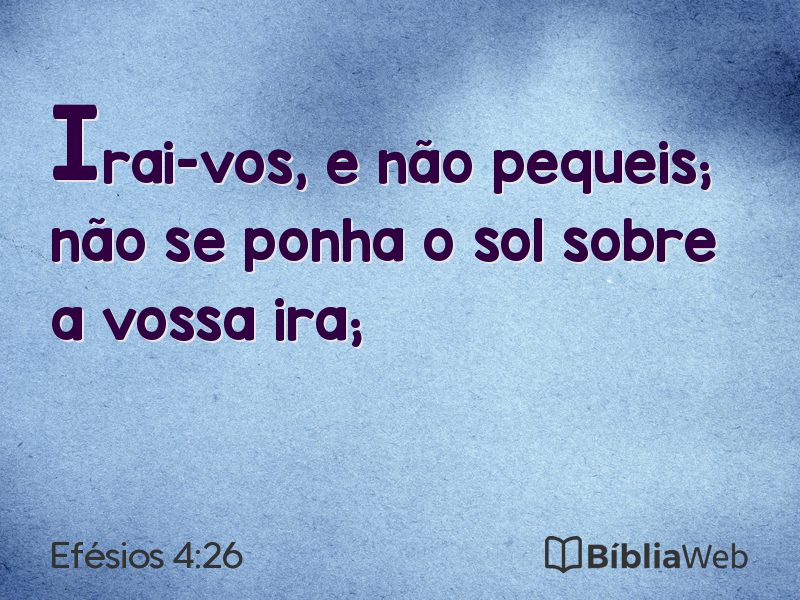 Efésios 4:26 em imagem para compartilhar