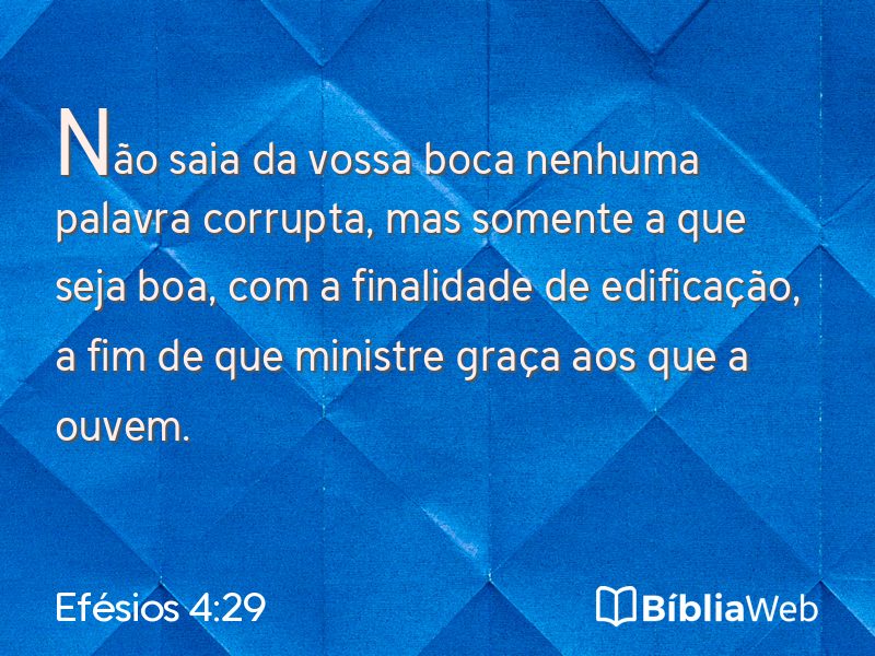 Efésios 4:29 em imagem para compartilhar