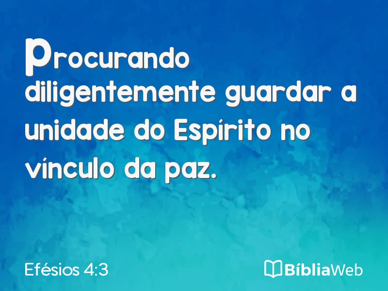 Efésios 4:3 em imagem para compartilhar
