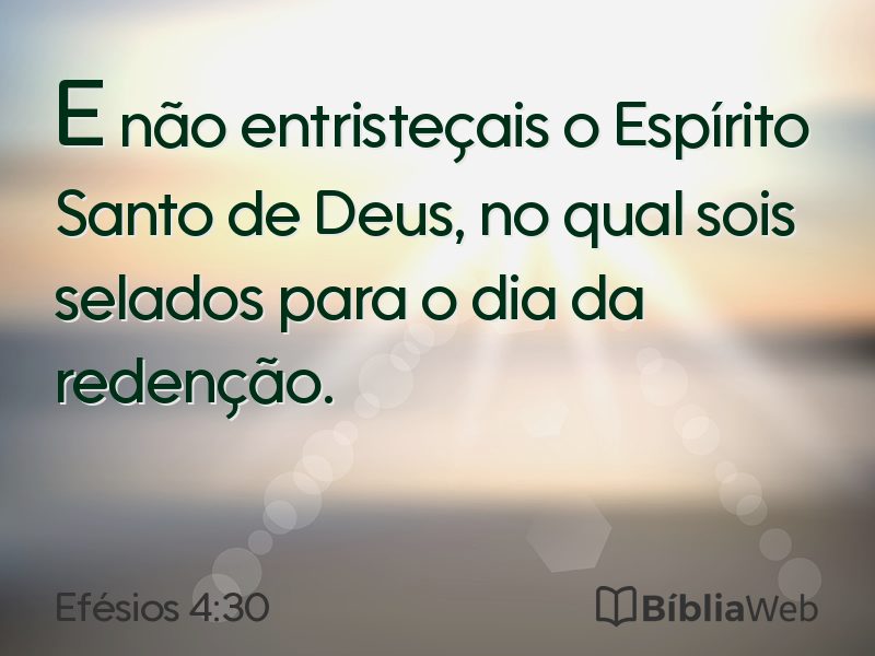 Efésios 4:30 em imagem para compartilhar