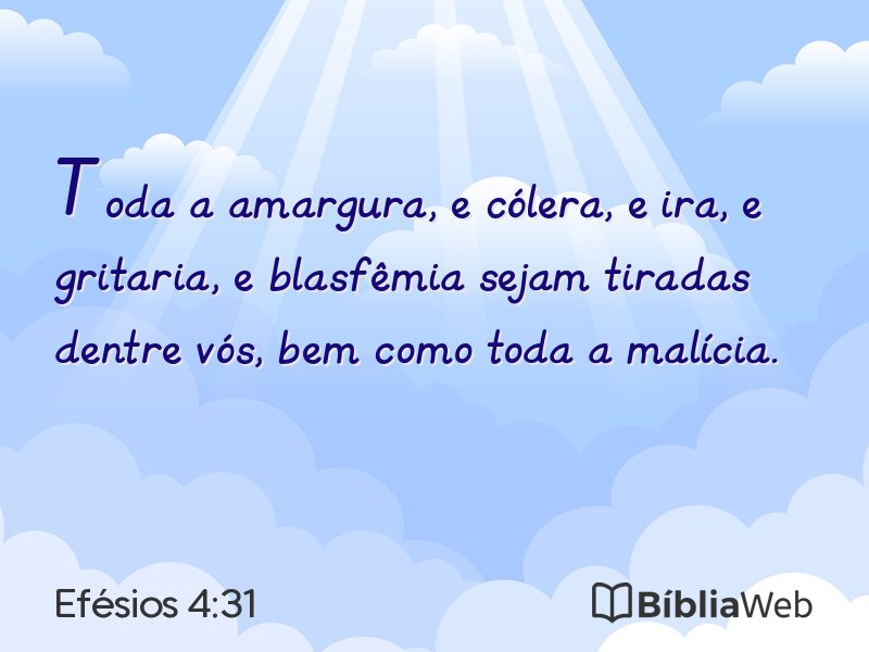 Efésios 4:31 em imagem para compartilhar