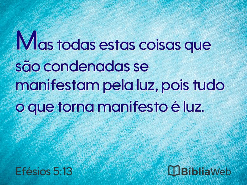 Efésios 5:13 em imagem para compartilhar