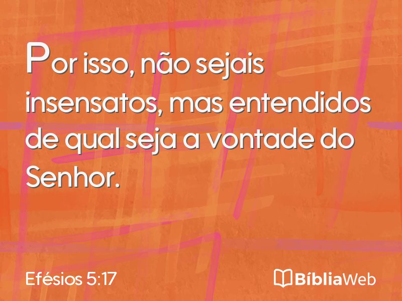 Efésios 5:17 em imagem para compartilhar