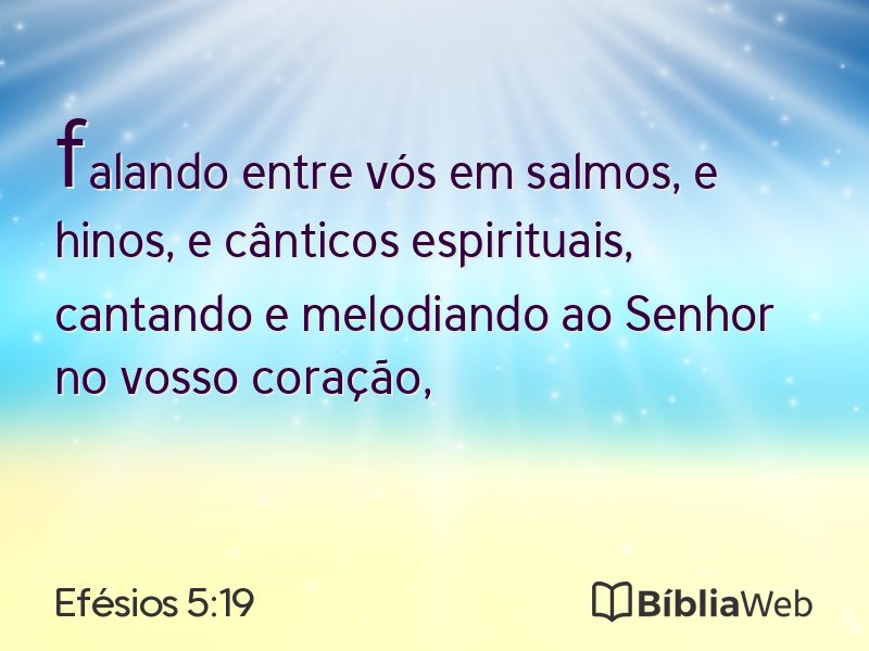 Efésios 5:19 em imagem para compartilhar