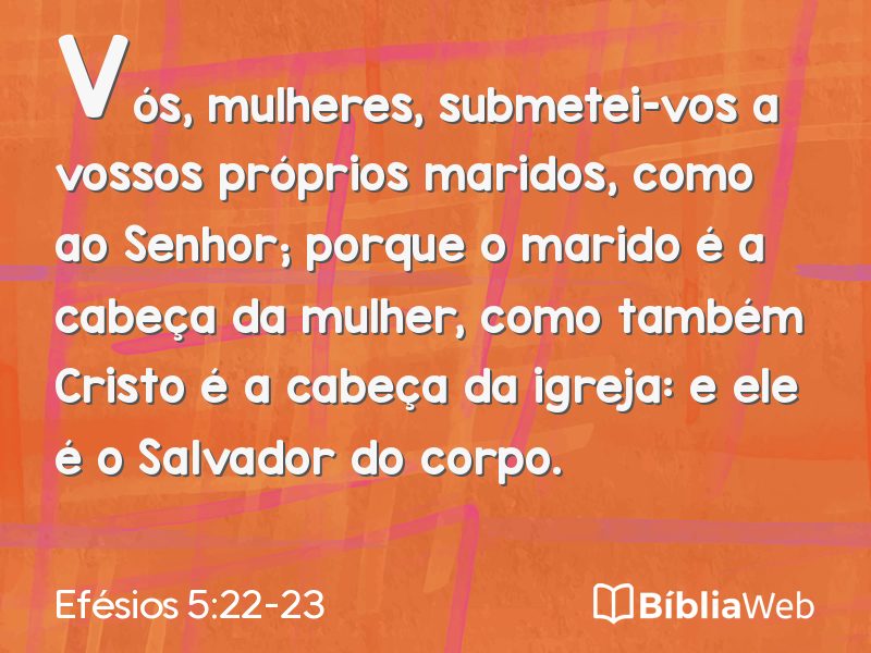 Efésios 5:22-23 em imagem para compartilhar