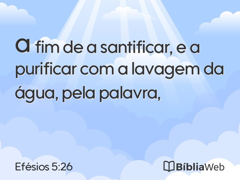 Efésios 5:26 em imagem para compartilhar