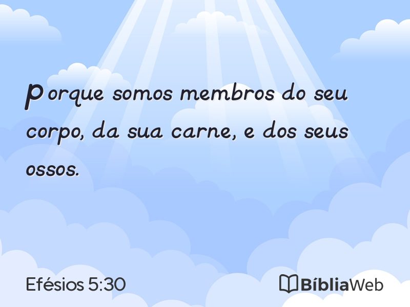 Efésios 5:30 em imagem para compartilhar