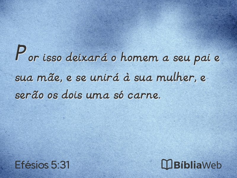Efésios 5:31 em imagem para compartilhar