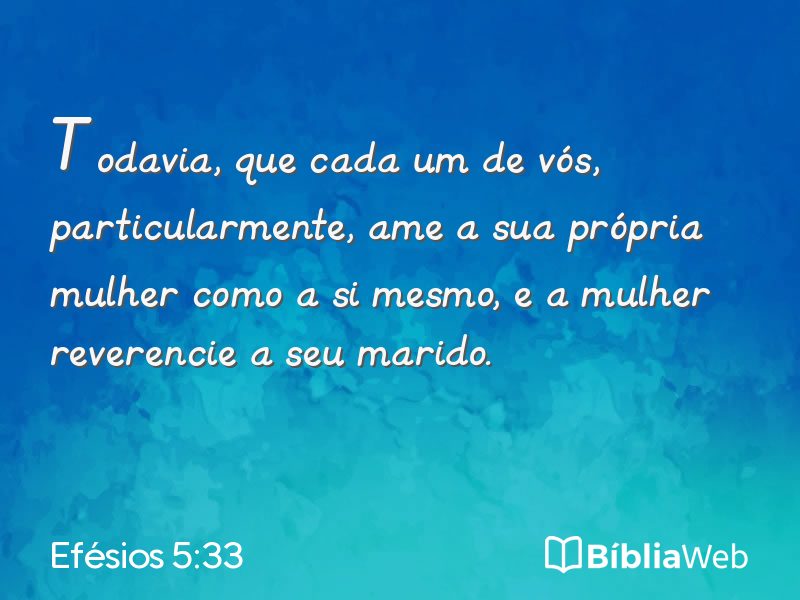 Efésios 5:33 em imagem para compartilhar