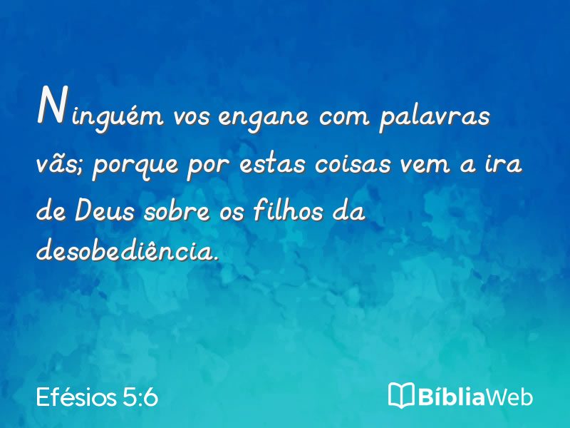 Efésios 5:6 em imagem para compartilhar