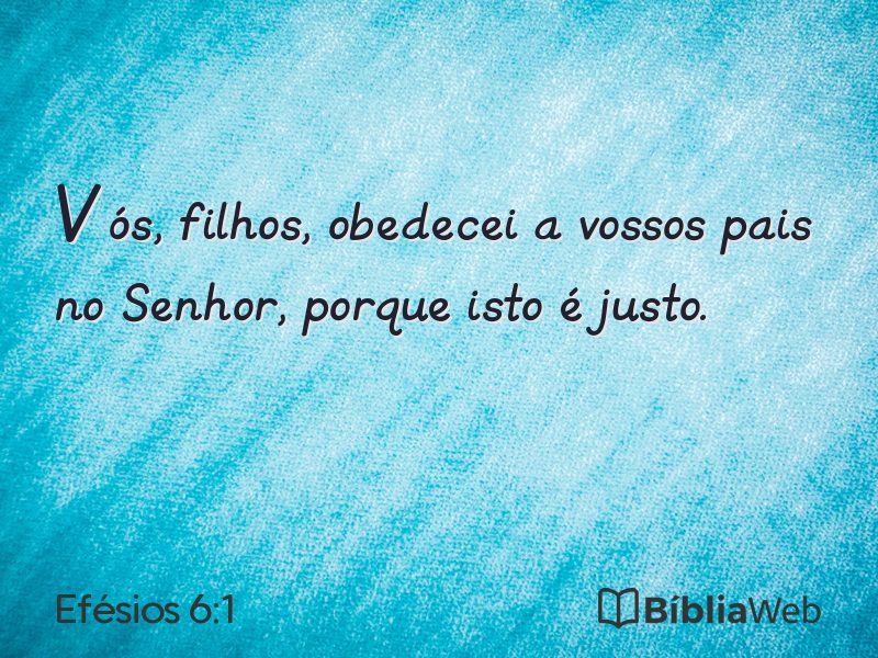 Efésios 6:1 em imagem para compartilhar