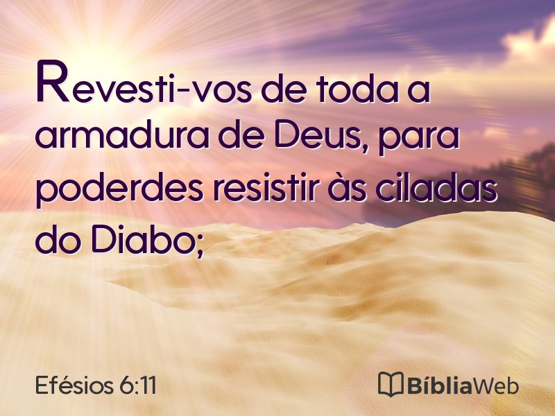 Efésios 6:11 em imagem para compartilhar