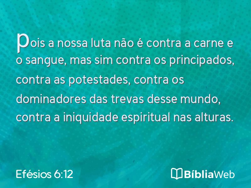 Efésios 6:12 em imagem para compartilhar
