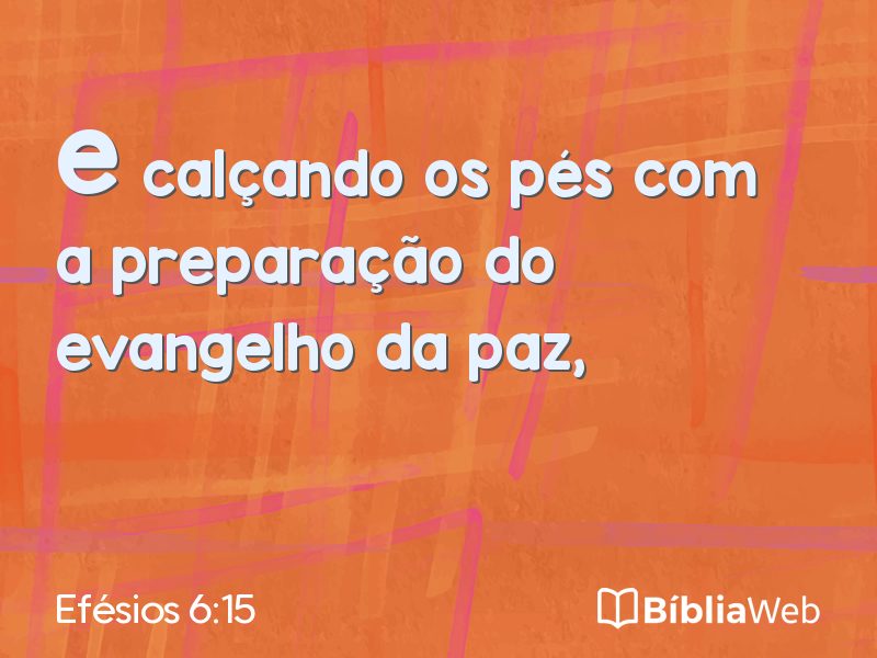 Efésios 6:15 em imagem para compartilhar