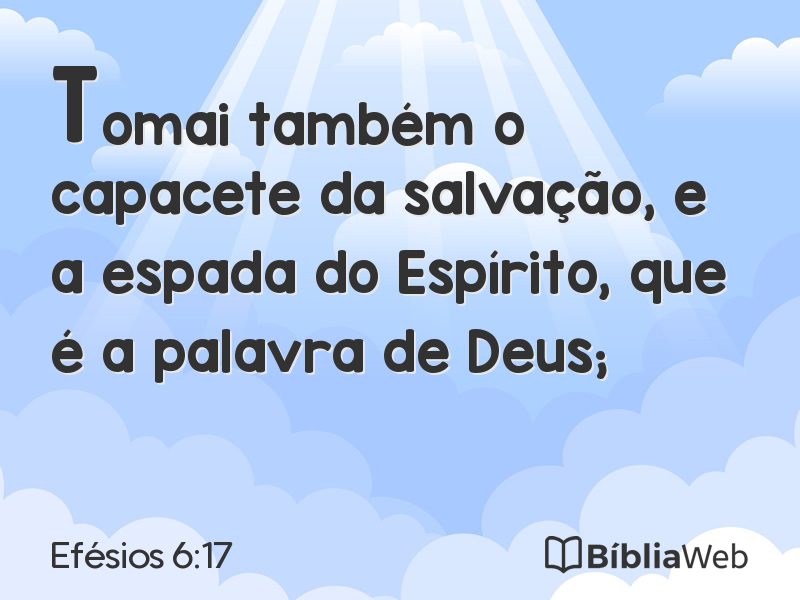 Efésios 6:17 em imagem para compartilhar