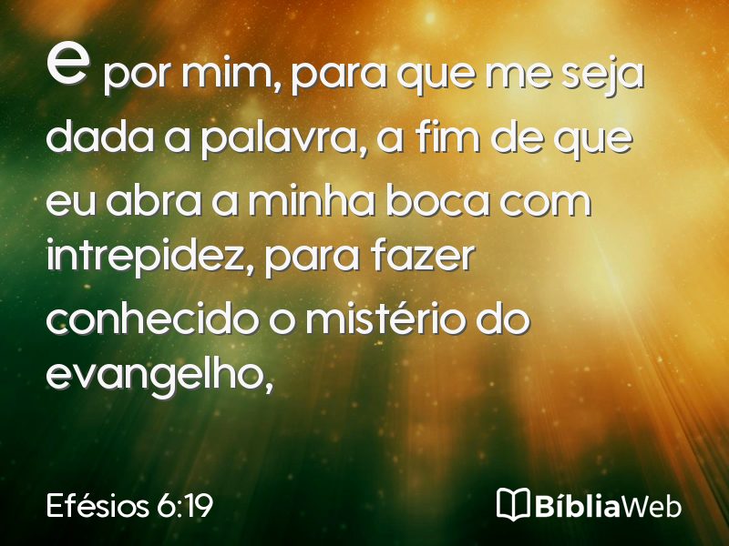 Efésios 6:19 em imagem para compartilhar