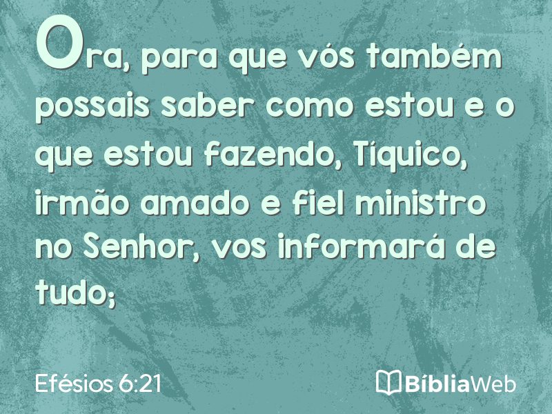 Efésios 6:21 em imagem para compartilhar
