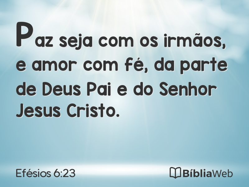 Efésios 6:23 em imagem para compartilhar