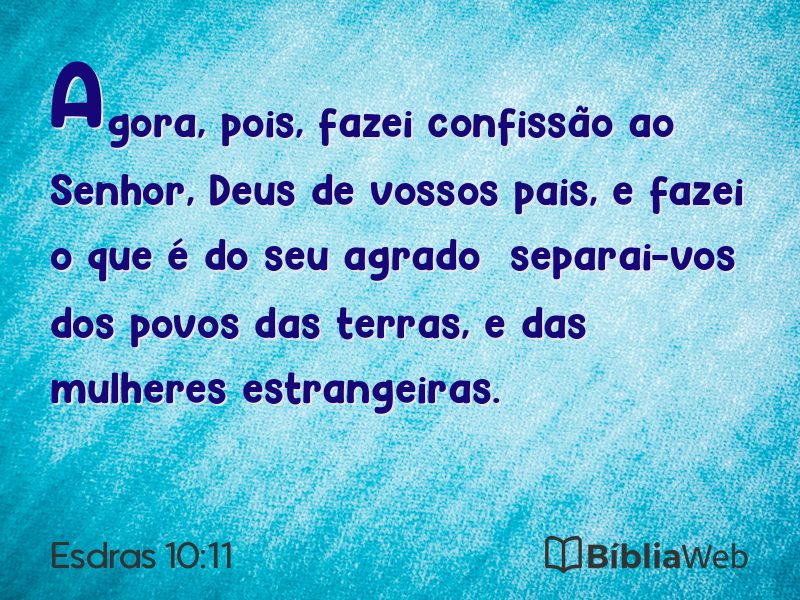 Esdras 10:11 em imagem para compartilhar