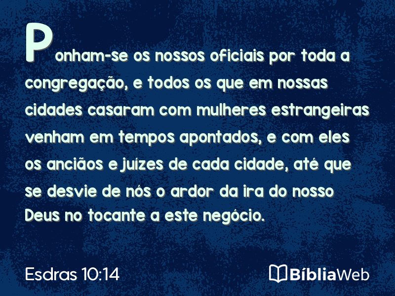 Esdras 10:14 em imagem para compartilhar