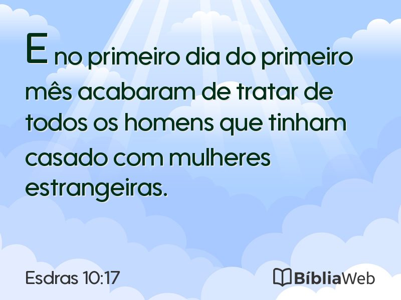 Esdras 10:17 em imagem para compartilhar