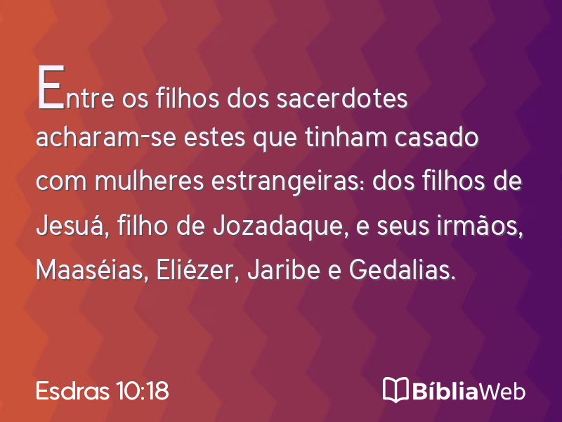 Esdras 10:18 em imagem para compartilhar
