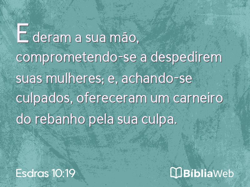 Esdras 10:19 em imagem para compartilhar